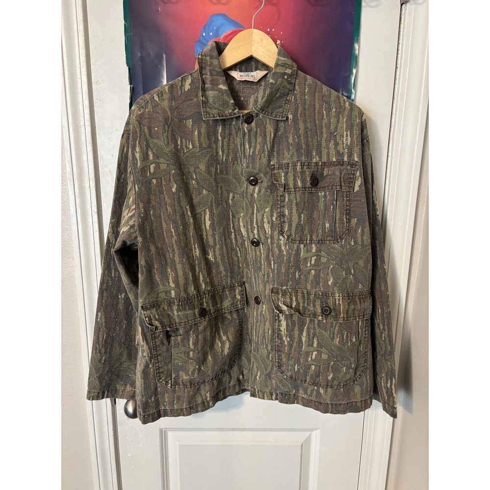 Vintage RedHead RealTree Camo Hunting Jacket Mens Medium Ripstop Cotton Bark